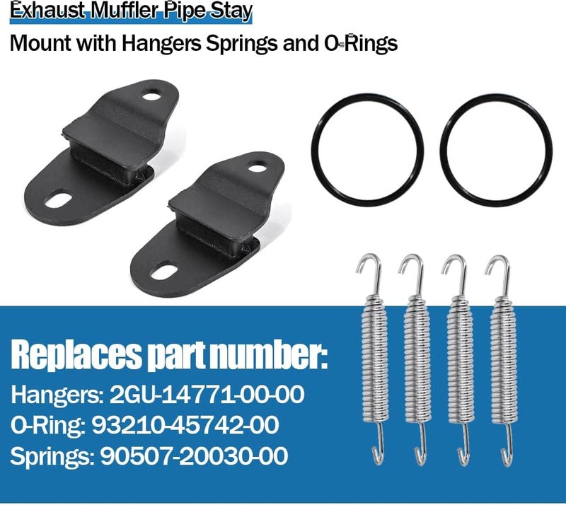CULMKARI Exhaust Muffler Pipe Stay Mount with Hangers Springs and O-Rings Fits for Yamaha Banshee 350 YFZ350 1987-2006 - Image 3